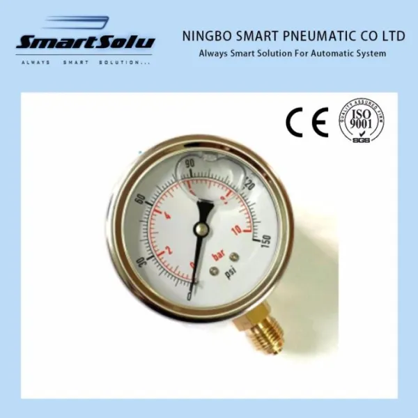 מד מד לחץ סיסמי 304 נירוסטה ממולא